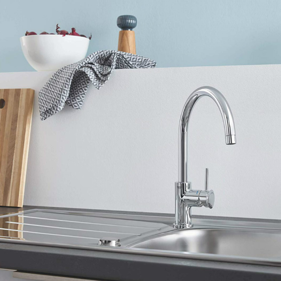 Смеситель для кухни Grohe BauClassic, однорычажный, хром (31535001)