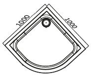 Душевой поддон AM.PM Like Round, 100x100 (W95T-301-100W)