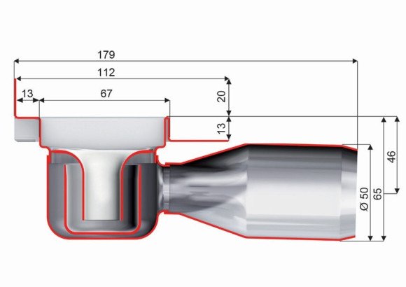 Душовий канал (трап) Aco ShowerDrain C-line, 68 (408764)