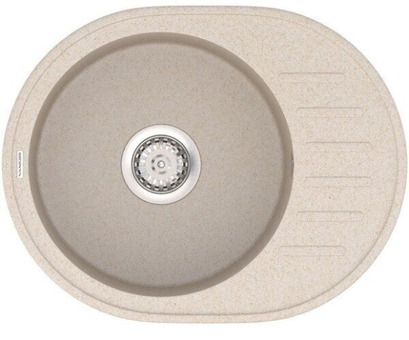 Кухонная мойка гранитная Vankor Lira, 57x45, бежевый (LIRA LMO 02.57 BEIGE)