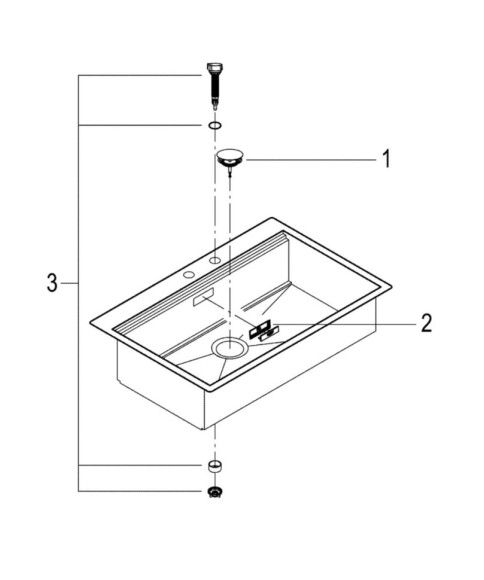 Кухонна мийка сталева Grohe K800, 85x56 (31584SD0)