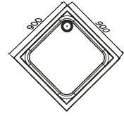 Душовий піддон AM.PM Like Square, 90x90 (W80T-303-090W)
