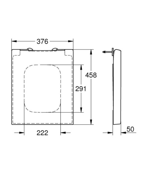 Комплект: Унітаз Grohe Cube + Інсталяція Grohe Rapid SL (39244CB0)