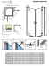 Душова кабіна Radaway Essenza New Black KDD, ліва, 80x80 (385061-54-01L)
