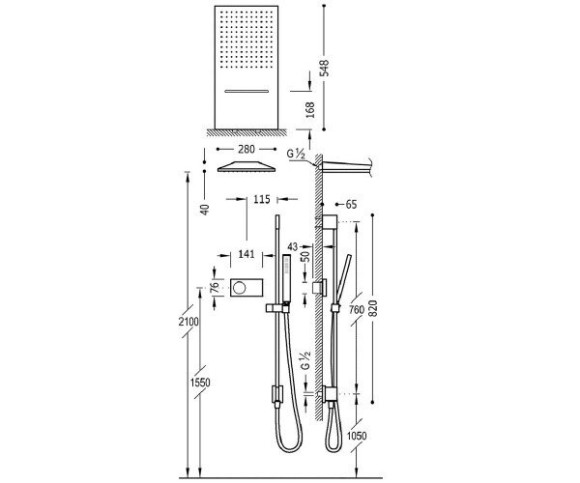 Душова система Tres Shower Technology (9286307)