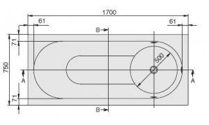 Ванна кварилова Villeroy&Boch Libra, 180х80 (UBQ180LIB2V-01)
