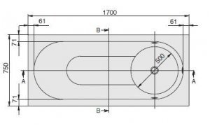 Ванна кварилова Villeroy&Boch Libra, 180х80 (UBQ180LIB2V-01)
