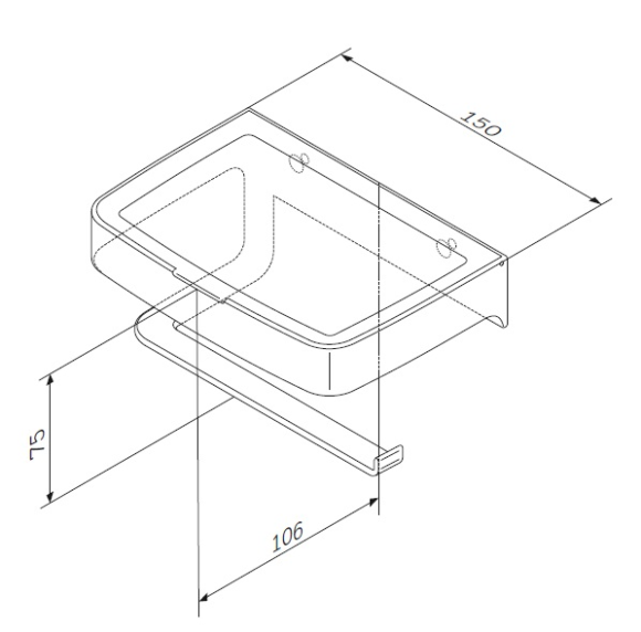 Тримач для туалетного паперу AM.PM Inspire 2.0 (A50A341500)