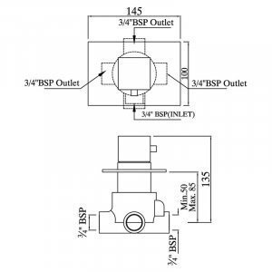 Запорный вентиль Jaquar Kubix Prime, хром (KUB-CHR-35287) Запорный вентиль Jaquar Kubix Prime, хром (KUB-CHR-35287)