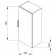 Пенал у ванну Jika Cube, 35 (H4537111763021)