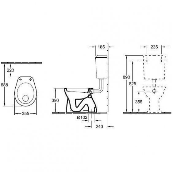 Унитаз напольный Villeroy&Boch O.Novo (761910R1)