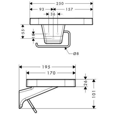 Тримач для туалетного паперу Axor Bouroullec (42636400)