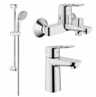 Комплект змішувачів 3 в 1 Grohe Bau Loop, хром (123214S)