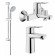 Комплект смесителей 3 в 1 Grohe Bau Loop, хром (123214S)
