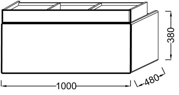 Тумба під умивальник Jacob Delafon Terrace, 100 (EB1187-274)