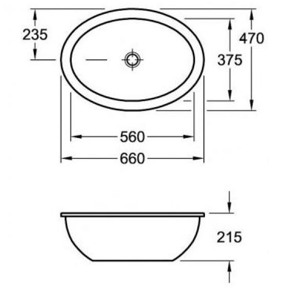 Умывальник врезной Villeroy&Boch Loop&Friends, 56 (616130R2)