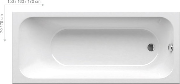 Ванна акрилова Ravak Chrome, 160x70 (C731000000)