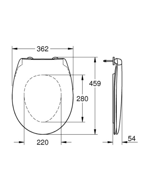 Сидіння для унітазу Grohe Bau Ceramic (39492000)