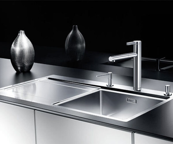 Смеситель для кухни Blanco Linee-S, однорычажный, хром (517591)