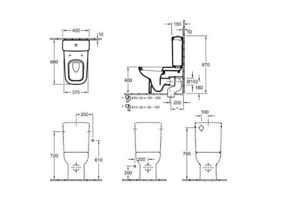 Унитаз компакт Villeroy&Boch Joyce (56121001)