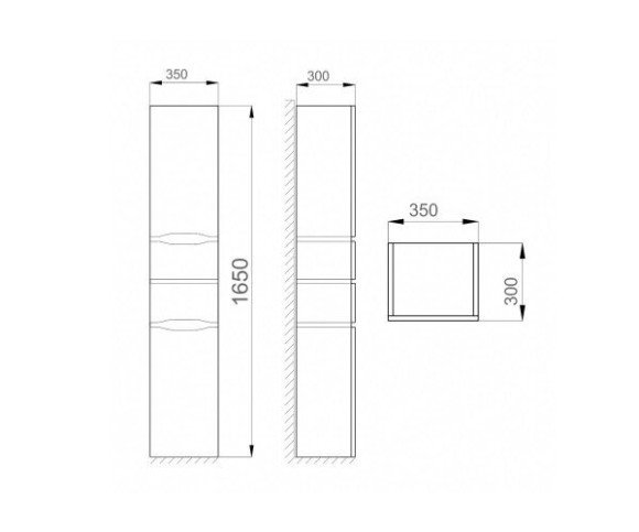 Пенал у ванну Sanwerk Alessa Air, 35 (MV0000137) Пенал у ванну Sanwerk Alessa Air, 35 (MV0000137)