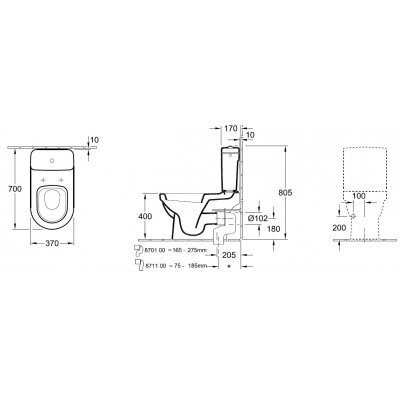 Унитаз напольный Villeroy&Boch Omnia Architectura (567710R1)