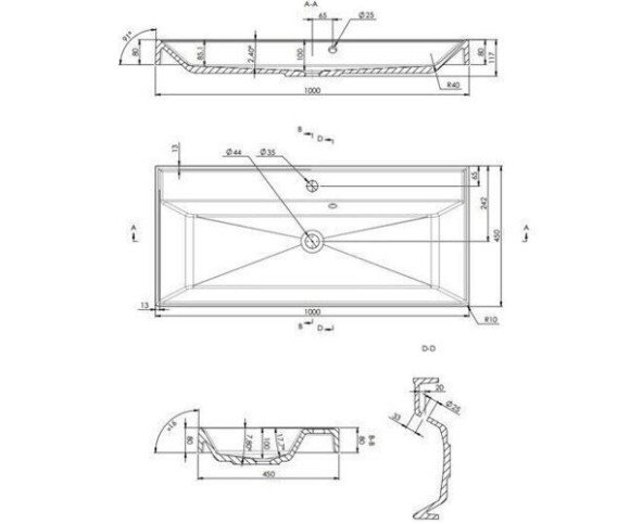Умывальник подвесной Fancy Marble Signe, 100 (410101) Умывальник подвесной Fancy Marble Signe, 100 (410101)