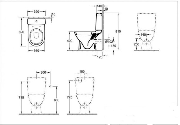 Унітаз компакт Villeroy&Boch O.Novo (565810R1)