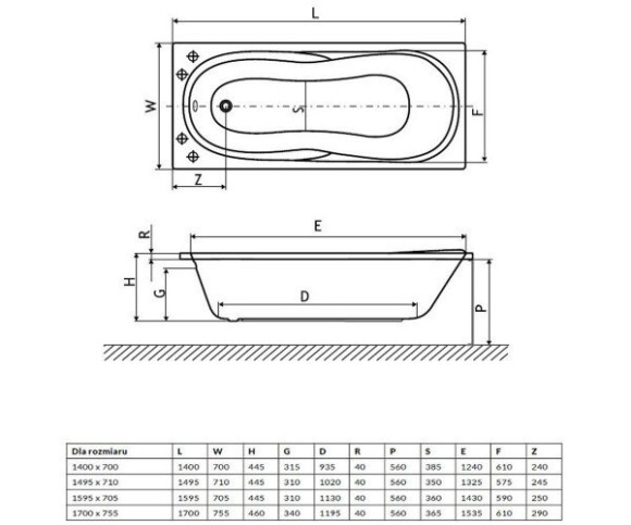 Ванна акриловая Excellent Sekvana, 140x70 (WAEX.SEK14WH)