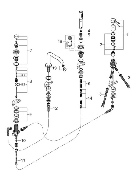 Змішувач для ванни Grohe Essence, одноважільний, хром (19578001)