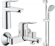 Комплект змішувачів 3 в 1 Grohe BauLoop, хром (UA123215M0)