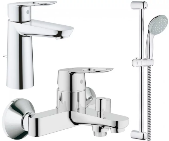 Комплект змішувачів 3 в 1 Grohe BauLoop, хром (UA123215M0)