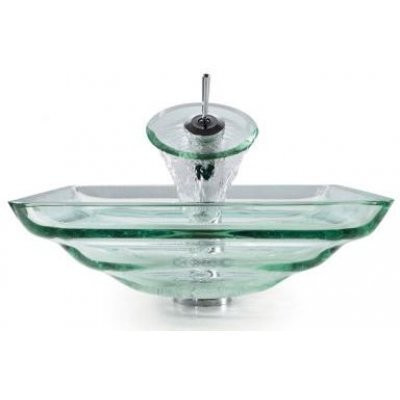 Умивальник накладний Kraus Oceania Clear, 46 (GVS-930-19MM)
