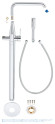 Смеситель для ванны Grohe Essence, однорычажный, хром (23491001)