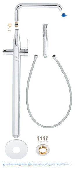 Смеситель для ванны Grohe Essence, однорычажный, хром (23491001)