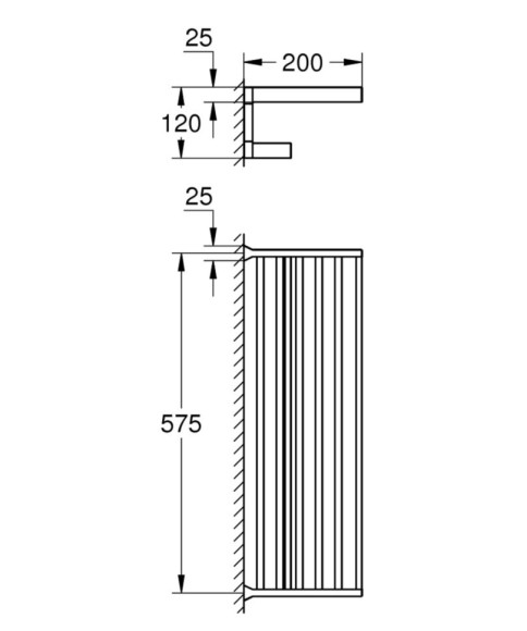 Полиця для рушників Grohe Selection Cube (40804000)