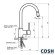Змішувач для кухні Cosh, одноважільний, сріблястий (COSHBW7011)