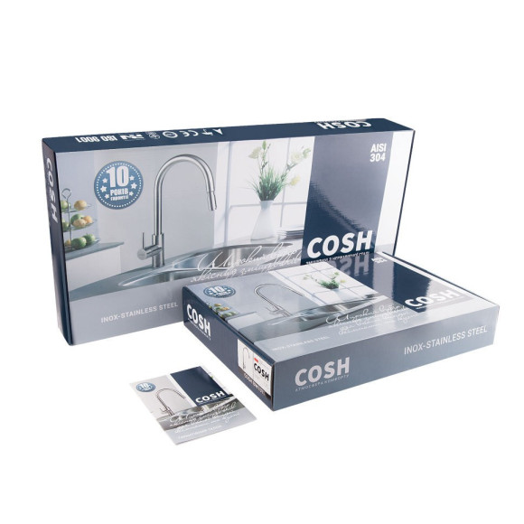 Змішувач для кухні Cosh, одноважільний, сріблястий (COSHBW7011)