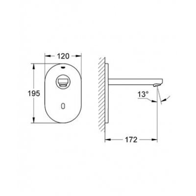 Cмеситель для умывальника Grohe Eurosmart Cosmopolitan, инфракрасный, хром (36335SD0)