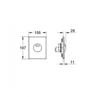 Змивна клавіша Grohe Skate, хром матовий (38862P00)