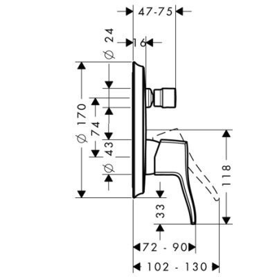 Термостат Hansgrohe Metris Classic, хром (31485000)
