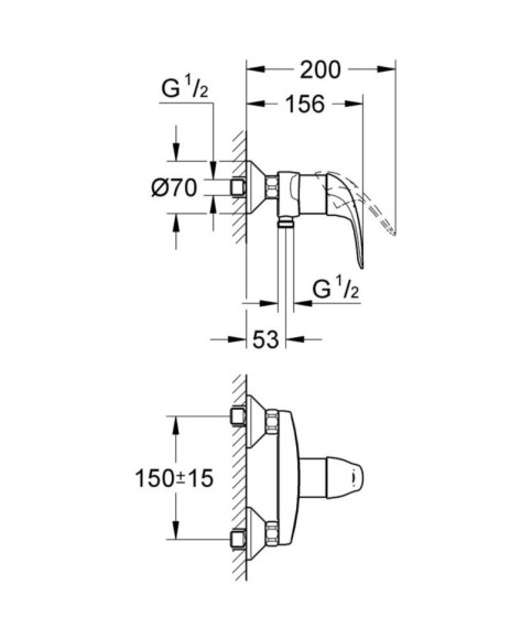 Комплект змішувачів 3 в 1 Grohe Euroeco, хром (123232)