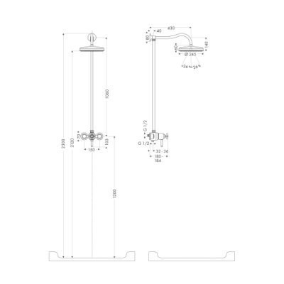 Душевая система Axor Montreux Showerpipe (16570820)