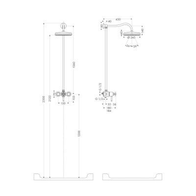 Душова система Axor Montreux Showerpipe (16570820)