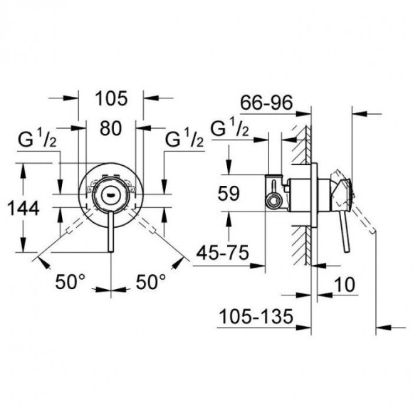 Гігієнічний душ Grohe BauClassic (UA11104800)