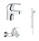 Комплект смесителей 3 в 1 Grohe Euroeco, хром (124428)