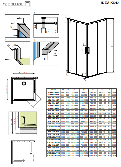 Душова кабіна Radaway Idea Black KDD, ліва, 100x100 (387062-54-01L) Душова кабіна Radaway Idea Black KDD, ліва, 100x100 (387062-54-01L)