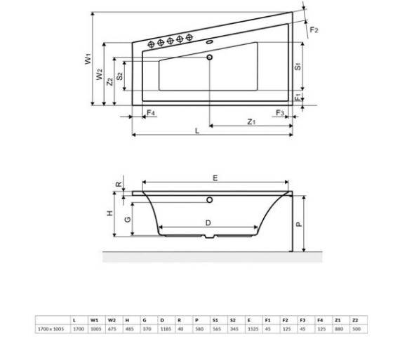 Ванна акриловая Excellent Sfera, левая, 170x100 (WAEX.SFL17WH)