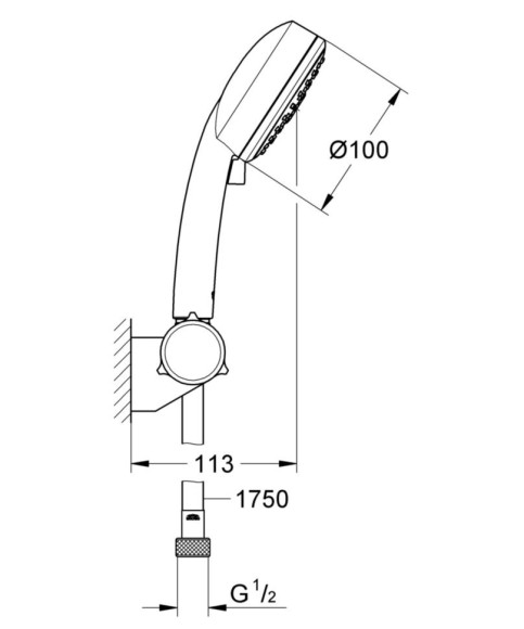 Душовий гарнітур Grohe New Tempesta Cosmopolitan (27584002)