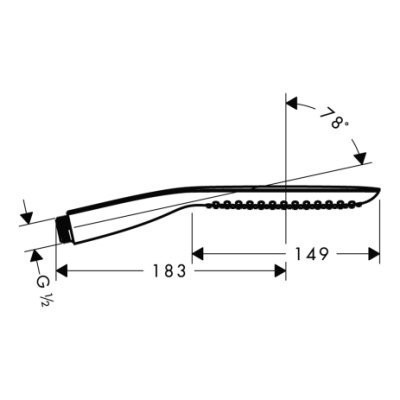 Ручной душ Hansgrohe PuraVida 120 1jet (28558400)